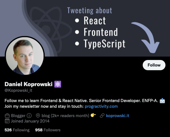 koprowski twitter profile